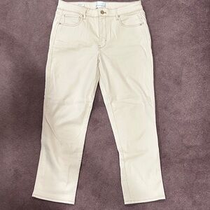 Women's Cream Jeans WHBM 8 high rise